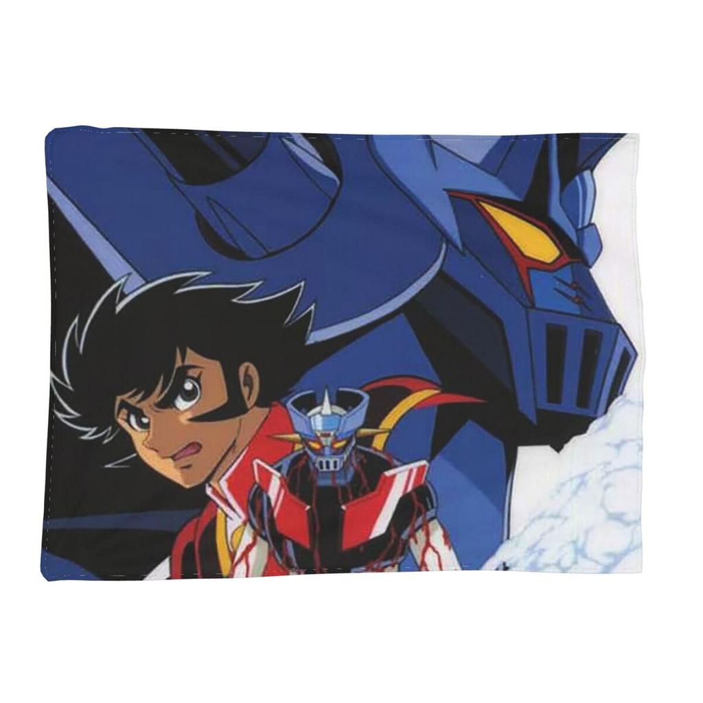 Mazinger Z UFO Robot Grendizer Blanket Soft Warm Flannel Throw Blanket Bedding for Bed Living room Picnic Travel Home Couch
