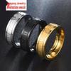 Punk Hip Hop Men's Titanium Steel Roman Numerals Ring - Colorfast and Trendy