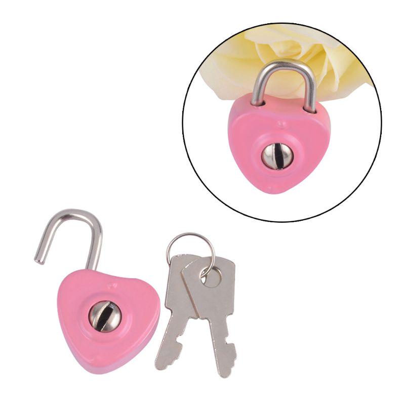 Mini Heart Shaped Lock with for Key Wedding Keyed Padlocks Cute for Wish Lock Personalized Love Padlock for Anniversary