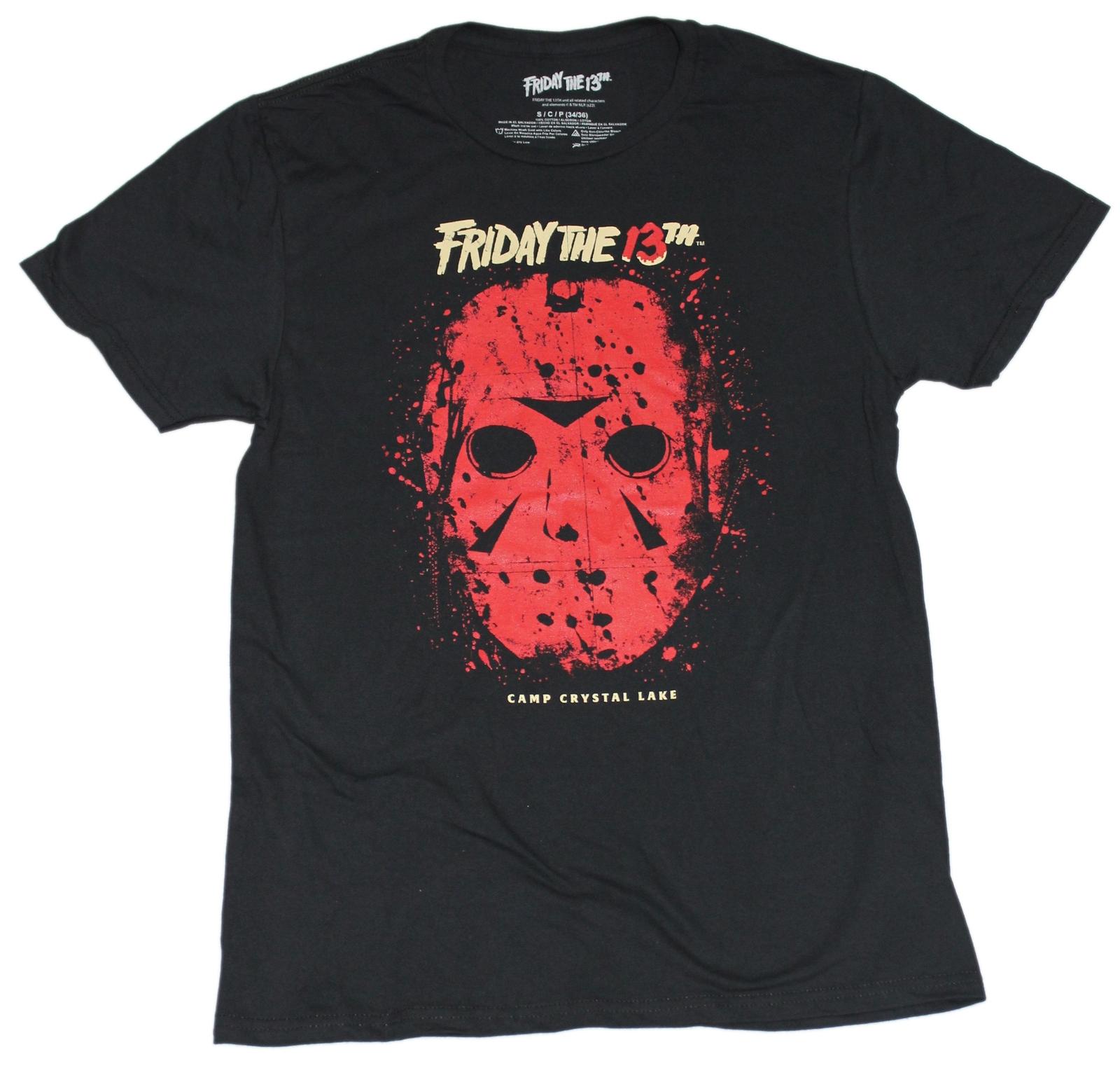 Friday the 13th New Adult T-Shirt - Blood Red Splattery Mask S