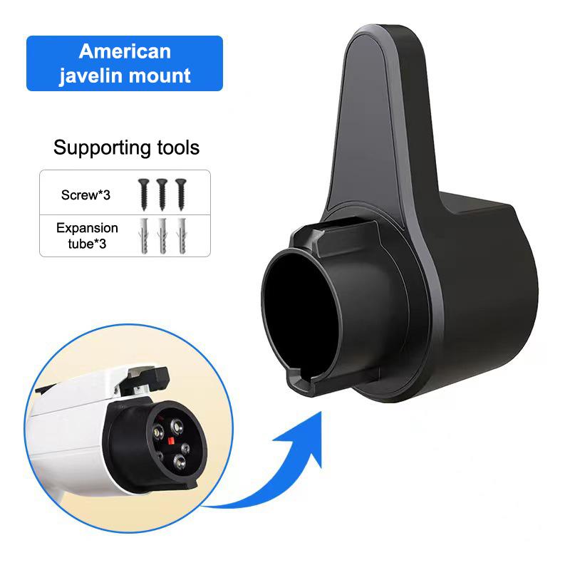 Versatile EV Charger Holder Wall Mount Bracket Sturdy Stand for Electric Car Charging Cables In Home Garage Setting