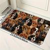 1pc Multi-Dog Pattern Non-Slip Rug, Machine Washable Floor Mat for Living Room Bedroom Kitchen Entrance Home Decor
