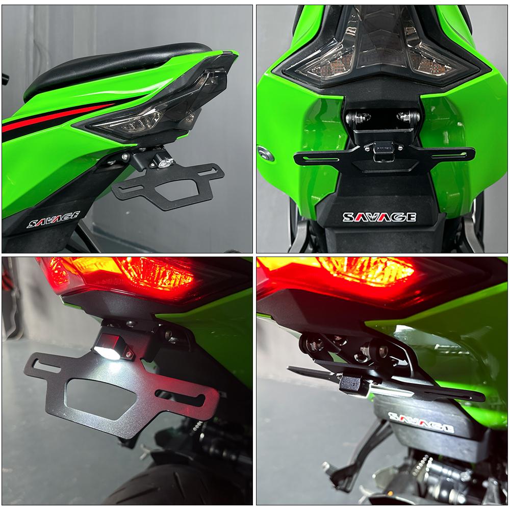 ZX-4R ZX-25R Rear License Plate Holder For KAWASAKI NINJA ZX4R ZX4RR ZX25RR Motorcycle Tail Tidy Fender Eliminator LED Light
