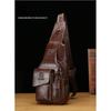 Genuine Leather Chest Bag Men Fashion Style Casual Straddle Bag Business Large Capacity Multifunctional Shoulder Bag