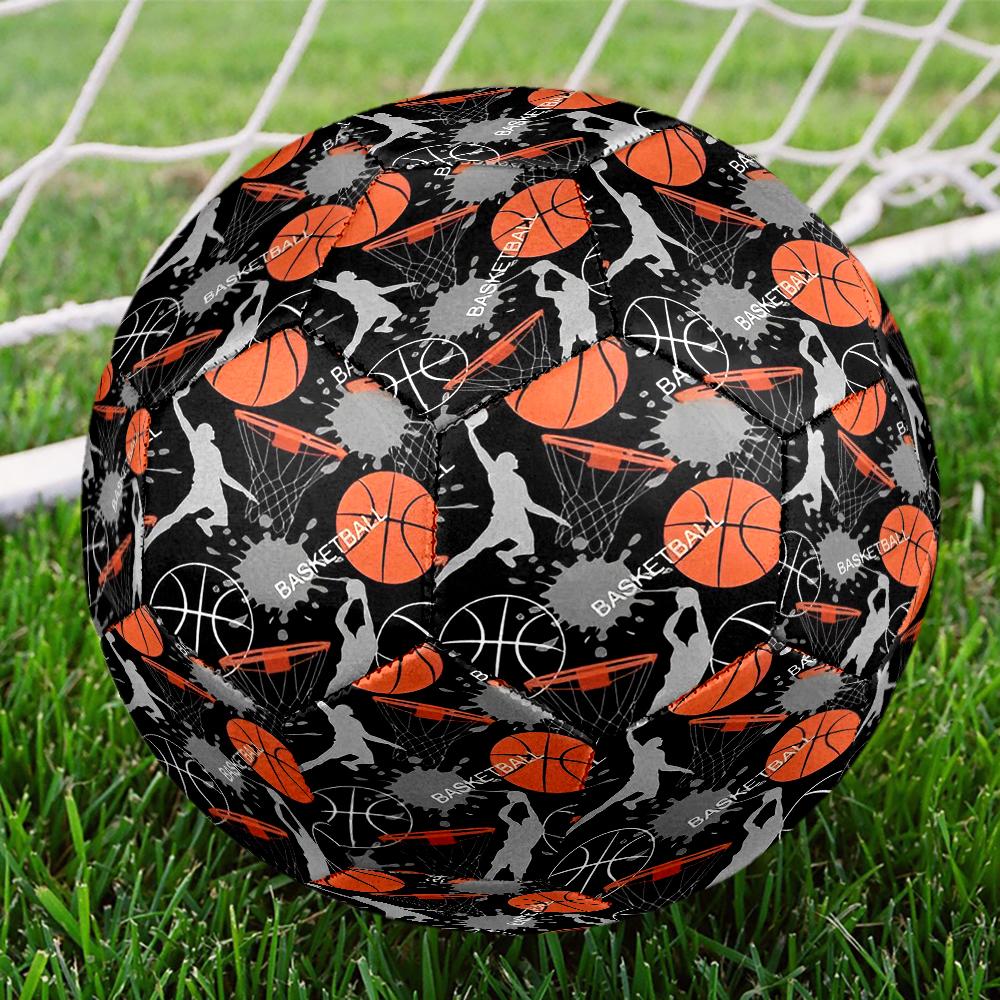 basketball Theme Size 5 Soccer Ball, Suitable for Both Indoor and Outdoor Matches, a Gift Suitable for Everyone.