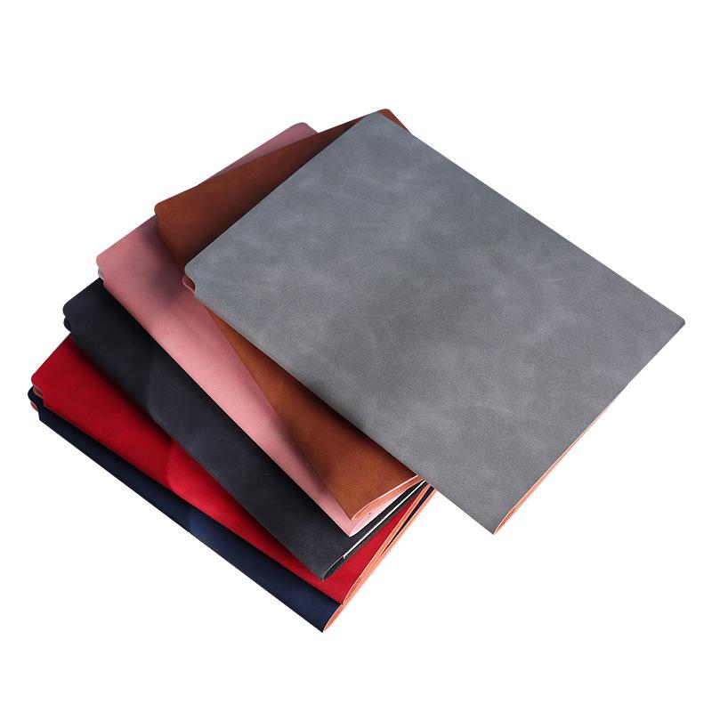 A5 Leather Notebook with Logo, Pen Holder, Thickened Soft Cover for Business Meetings and Student Notes