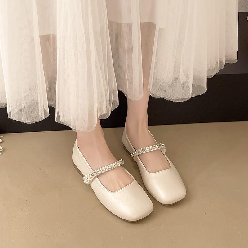 

Summer new French Mary Jane shoes with soft soles are not tired, women s shoes with skirts, shallow mouth flat soles, light and comfortable single 40