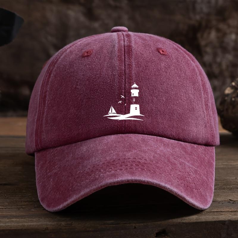 Seagull Sailboat Print Baseball Hat Unisex Outdoor Fashion Versatile Peaked Cap Trend
