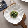 Fold Texture Ceramic Salad Plate Solid Color Irregular Dessert Dish Vegetable Plate Sashimi Plates Restaurant Creative Tableware