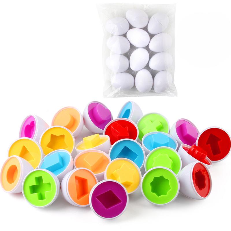 Eggs Matching Toys For Toddlers 1 2 3Y Montessori Toys Easter Eggs Baby Color Shape Sorter Games Educational Learning Toys Kids
