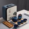 1 Set Servizio da Tè da Viaggio in Ceramica Include una Teiera e Tre Tazze Servizio da Tè Portatile per Campeggio All'aperto per Casa Ristorante Hotel Ufficio Accessori da Tè Affari