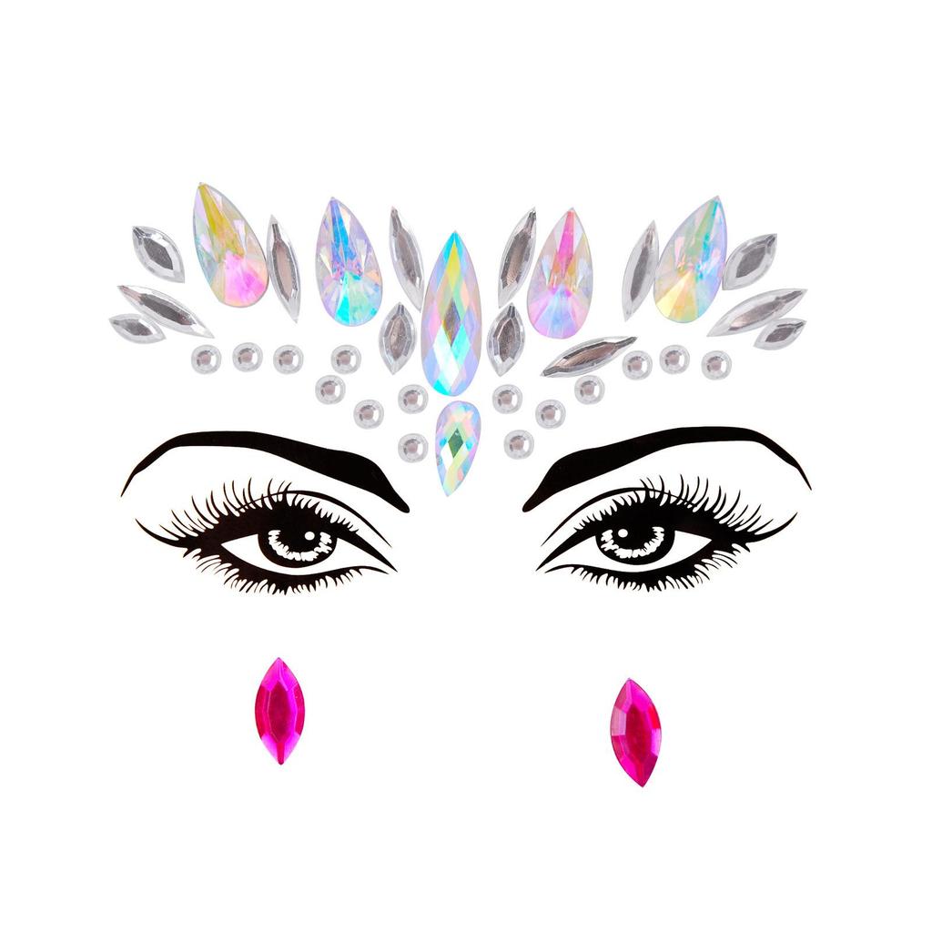 Crystal Tattoo Sticker Glitter Eyeliner Eyebrow Makeup Face Eyes Diamond Temporary Tattoo Rock Rhinestone 3D Eyeliner Stickers