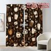 2pcs, 2D FLAT PRINTING Curtains (Without Rod) CoffeeHarmony(1) Popular Curtains&Drapes Versatile Polyester Curtains Art Deco