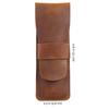 Retro Crazy Horse Leather Fountain Pen Sleeve - Handmade Unisex Storage Case for Small Pens