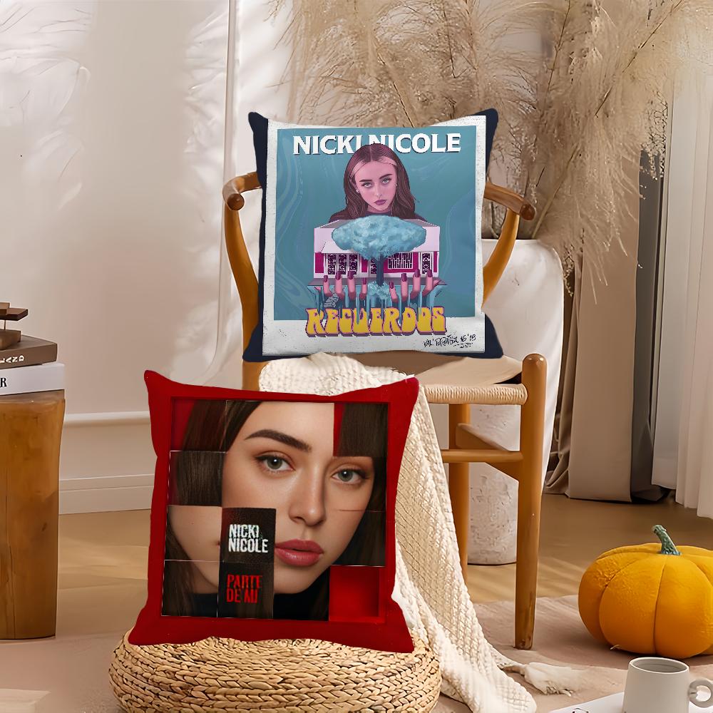 Nicki Nicole Singer Pillow Case Home Cushion Cover Suitable For Office Sofa Car Suitable For All Seasons