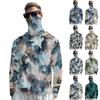 Lightweight Hooded Sun Protection Shirt Full Face Cover Long Sleeve Rash Guard Breathable UV Shield Top for Outdoor Activities