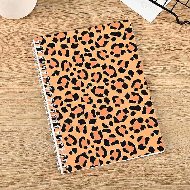 

A5 Simple Leopard Print Notebook Cow Stripe Blank Coil Student Portable Diary Business Office High Value Birthday Gift (as the picture,A5)
