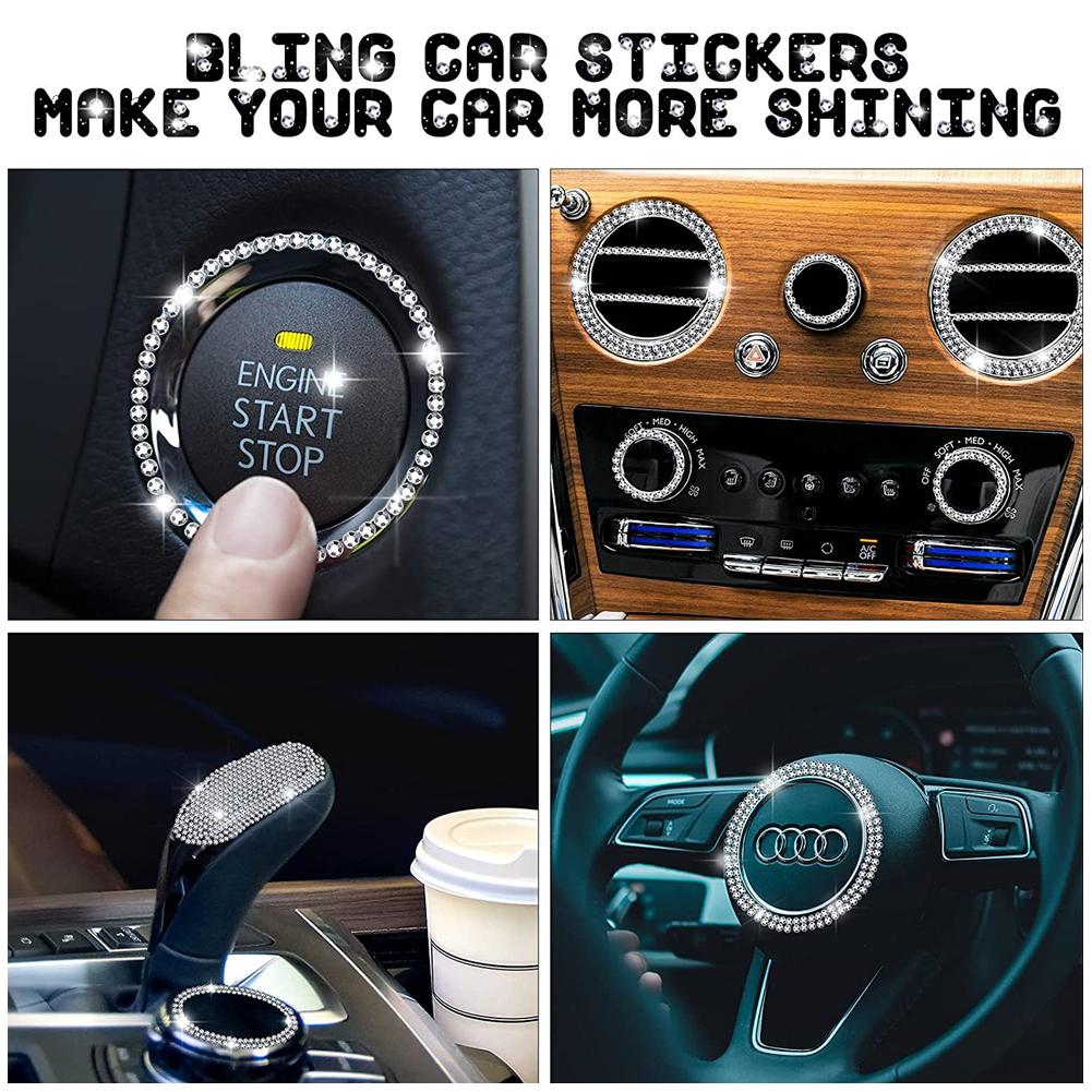 32x11cm Car DIY Decorative Crystal Diamond Stickers Decoration Accessories Stickers Auto Interior Cover