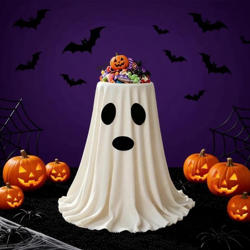 Halloween Treat Display Bowl Specters Candy Dish for Entry Tables and Party Setups, Open Top Server for Small Snacks