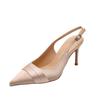 2025 Women's Summer Brand Women's Slingback Sandals High Heels Pointed Toe Slip On Fashion Women's Formal Elegant High Heels