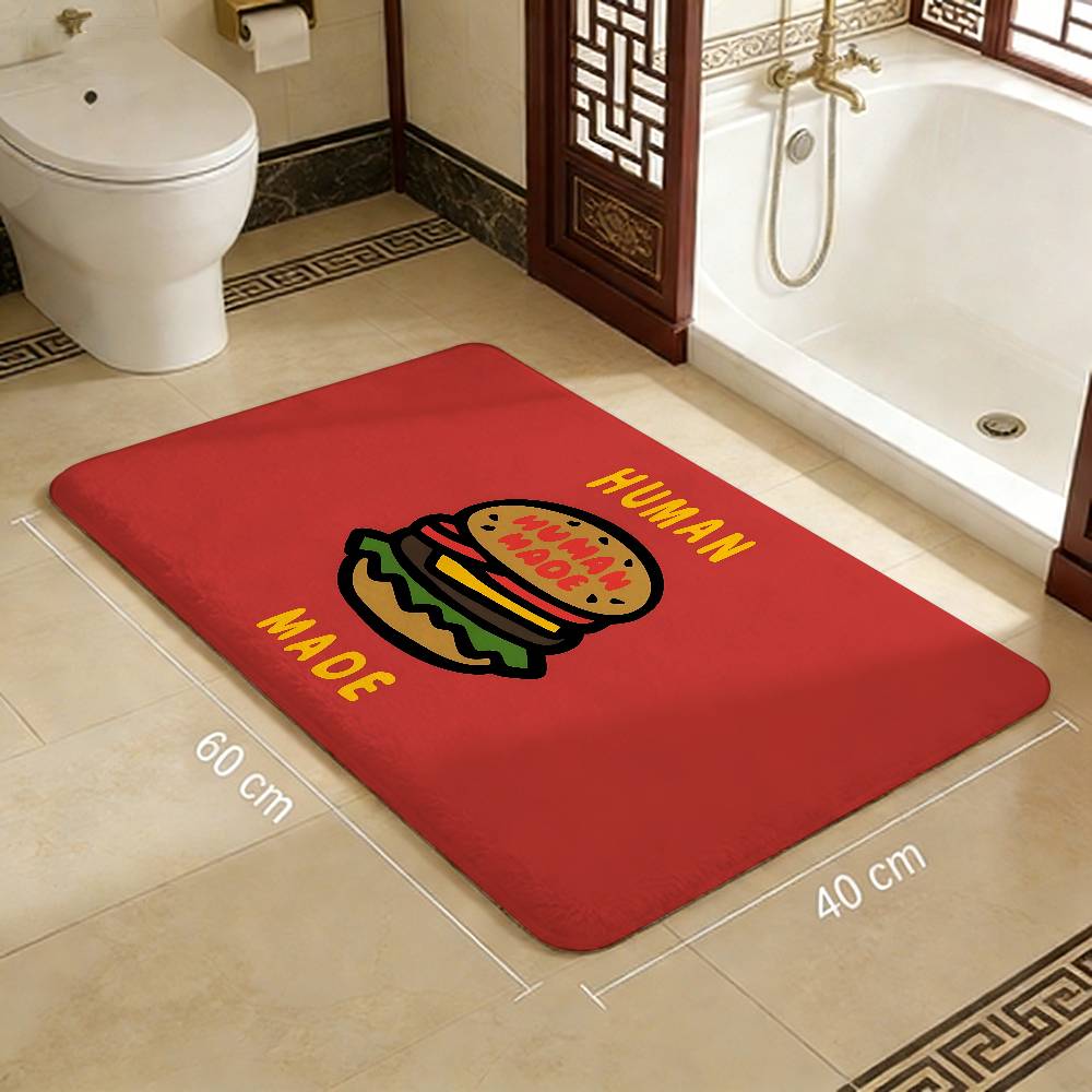 Luxury Brand NIGO H-HUMAN M-MADE Door Mat Nordic Style Bedroom Living Room Doormat Home Balcony Anti-Slip Alfombra