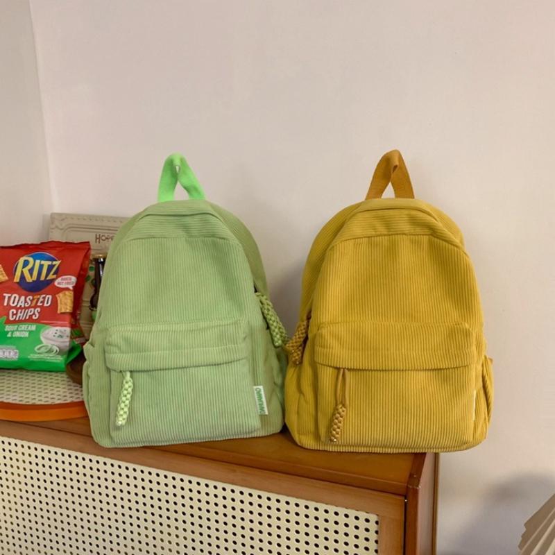 Corduroy Backpack for Casual Simple Women Backpack Versatile Travel Backpack Back To School Bags Class Bag for Girl Mochilas Sac