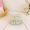 Chinese Style Girl Princess Butterfly Pearl Handbag With Chain Crossbody For Kids Fashion Accessories