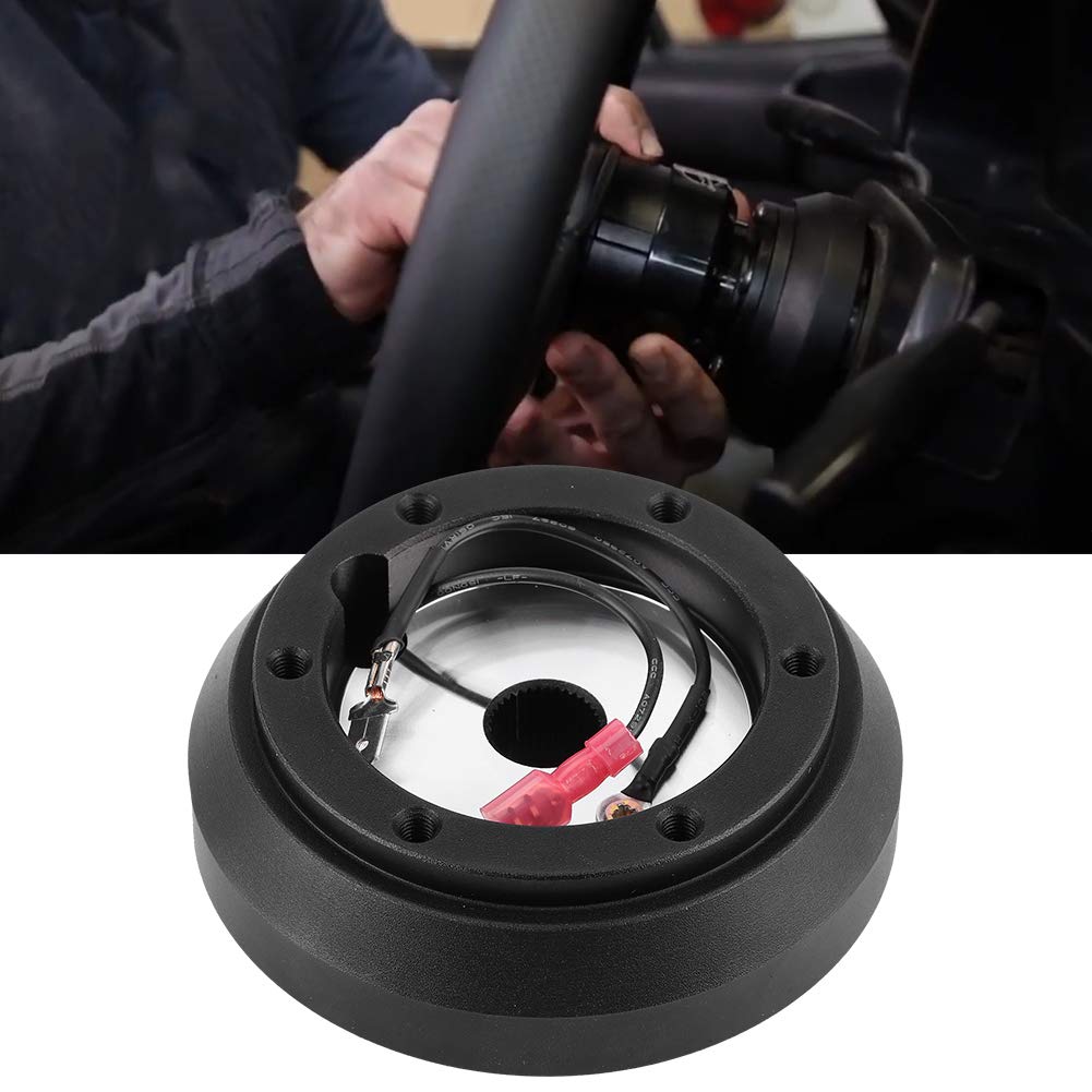 Terisass Steering Wheel Short Hub Adapter Black Quick Release Boss Kit SRK-160H Fits Mazda Miata RX-7