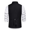 Mens Single Breasted Slanted Placket Formal Suit Waistcoat Vest For Wedding Party