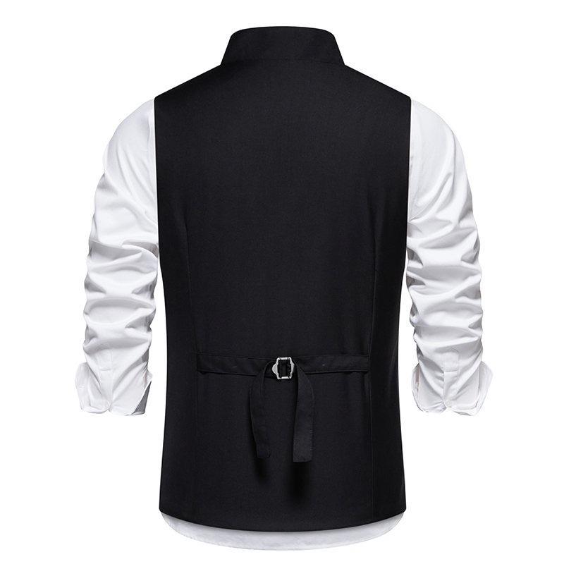 Mens Single Breasted Slanted Placket Formal Suit Waistcoat Vest For Wedding Party