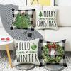 New Christmas Tree Elements, Garland Elements, Living Room Sofa Decoration, Warm Atmosphere, Letter Print Cushions