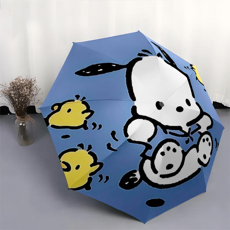 1pc Pochacco Automatic Opening/Closing Umbrella with Foldable Design - Outdoor for Fans, Travelers, Everyday Use - Perfect Gift for Festivals.K061