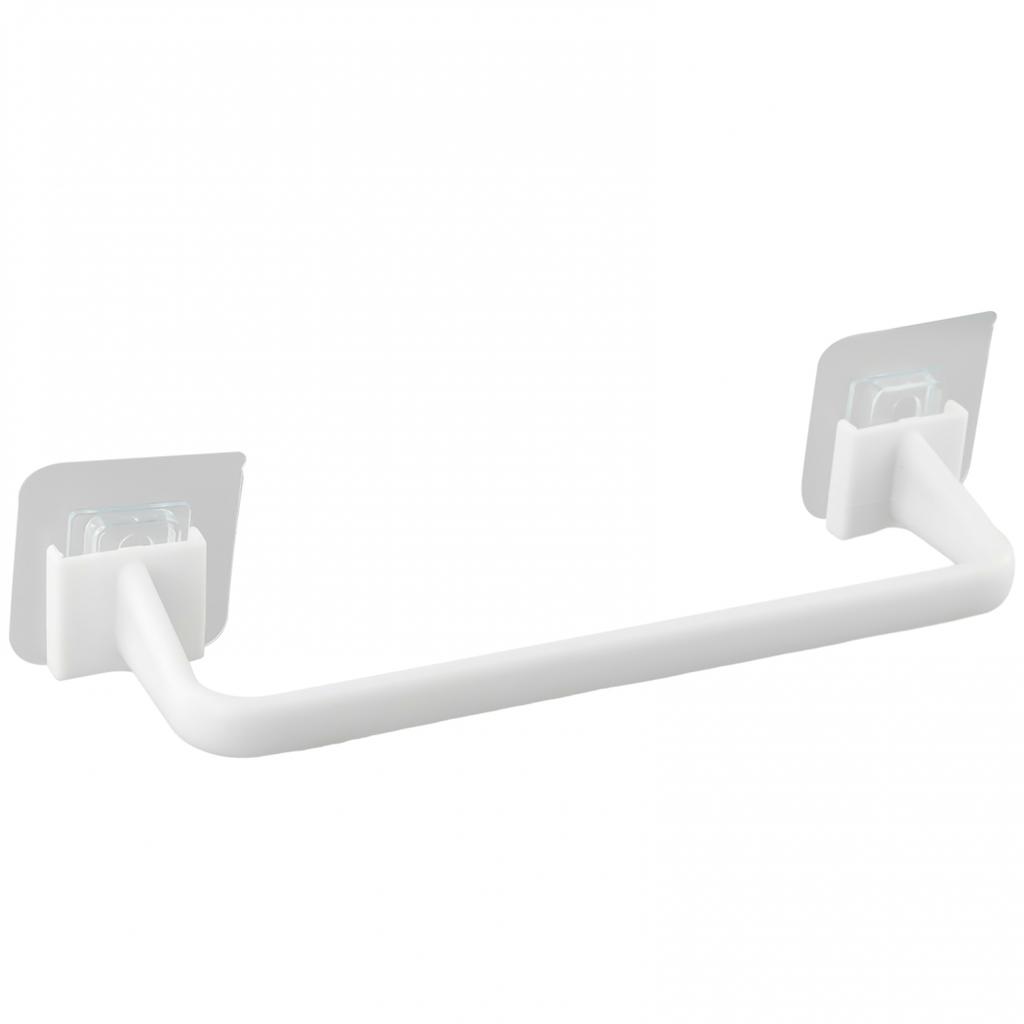Self-Adhesive-Towel Rod Towel Bar Stick-On Wall Bath Towel Holder Rail Rack