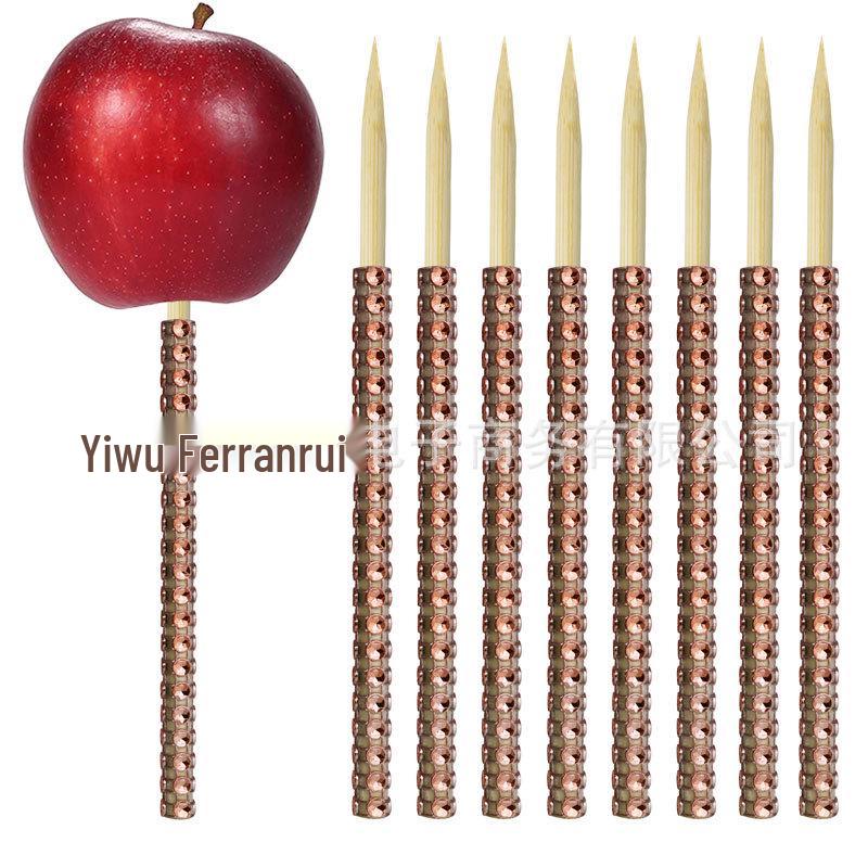 

Набор из 12 бамбуковых шпажек с бриллиантами для украшения рождественского торта и яблочного пирога 12 pieces/bag