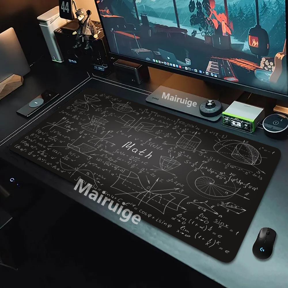 Science Formula Mouse Pad Cute Math Desk Cushion Extended Gaming Accessories Keyboard Mats Large Gamer Non-Slip Mausepad 800x400