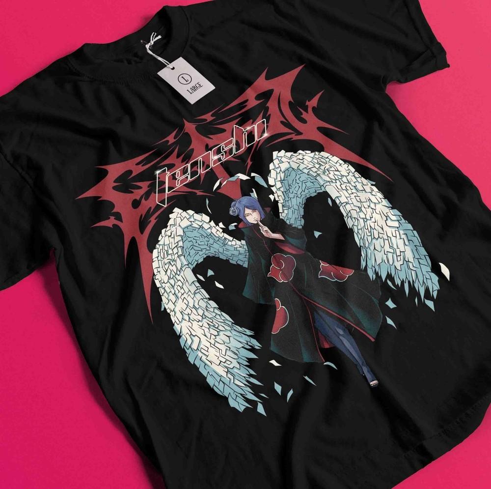 

Konan Tshirt Itachi T-Shirt Kisame Shirt Madara Pain Naruto Anime Akatsuki Tee BB891 XL
