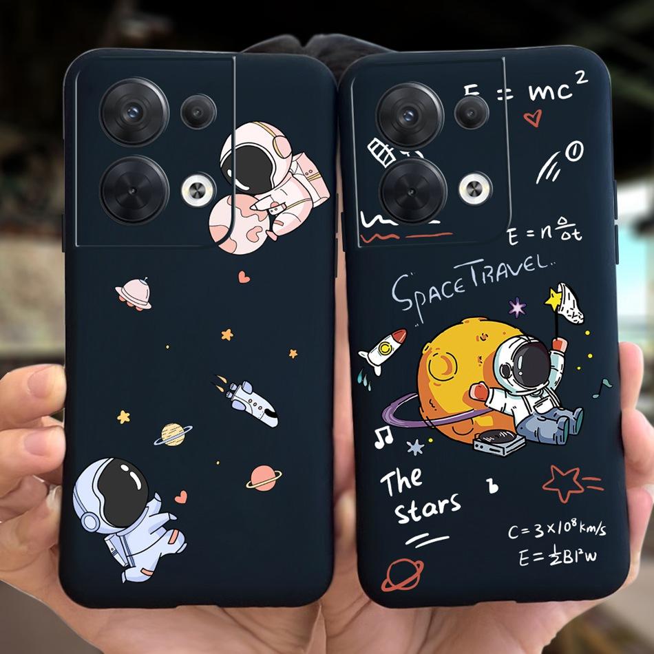 For OPPO Reno8 CPH2359 Case Reno8 Pro CPH2357 Reno 8 8Pro 5G Lovely Cartoon Candy Color Soft Silicone TPU Phone Back Cover