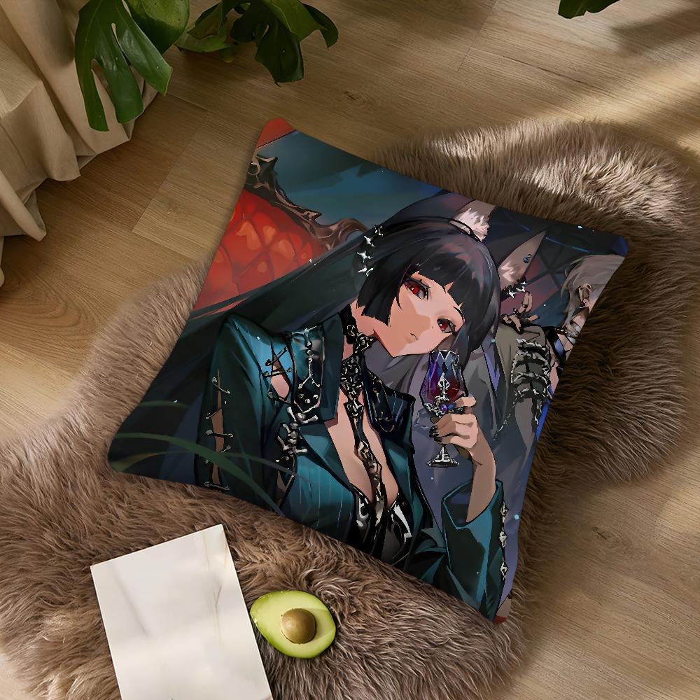 Hoshimi Miyabi Zenless Zone Zero Cute For Bedroom Car Coffee Shop Room Soft and Living Room Sofa Decorative Pillow Cover Case