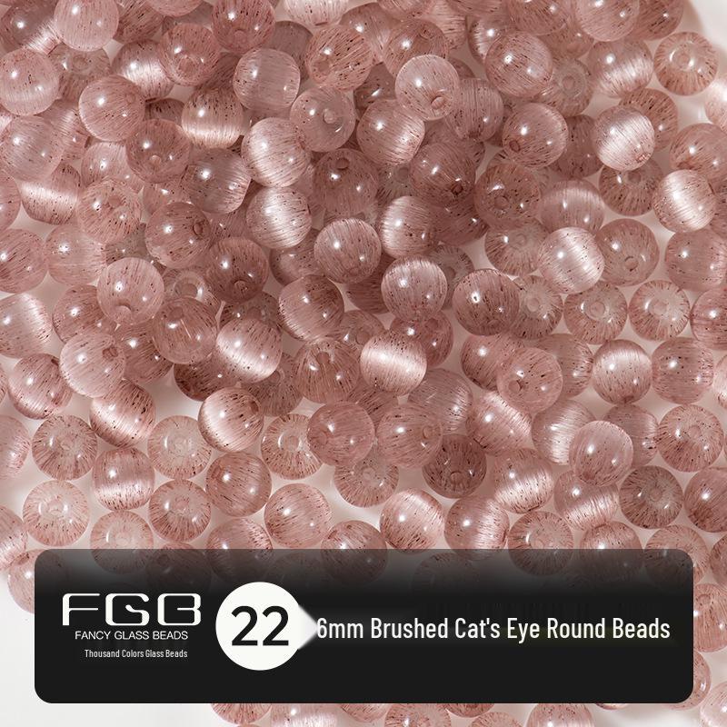 6mm Frosted Cat's Eye Glass Seed Beads for Handmade DIY Bracelets and Accessories