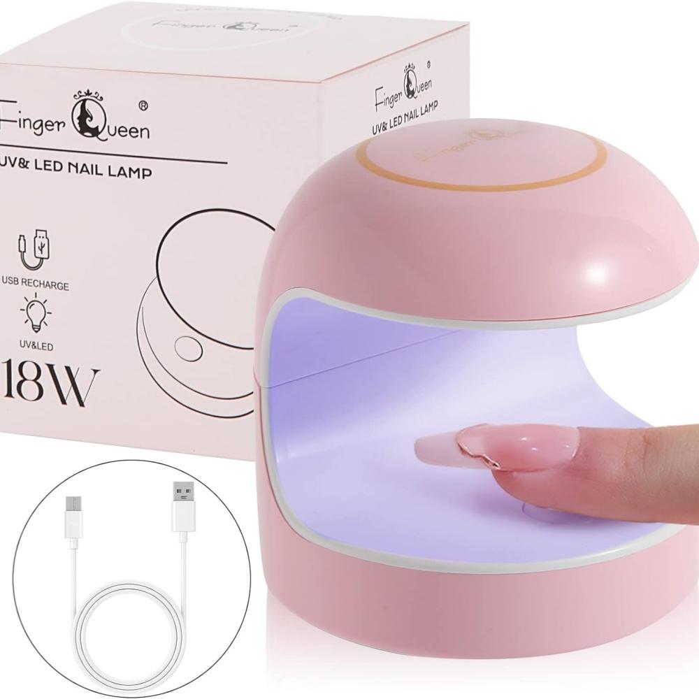 

YIKOOLIN18W Мини Сушилка для Ногтей УФ Лампа Маникюрный Аппарат Светодиодная Лампа Нейл-арт розовая Белая 60С/120С Быстрая Сушка Отверждающий Свет Маникюр розовый