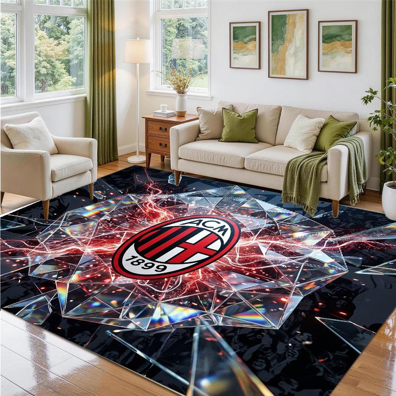 AC Milan Design Crystal Velvet Rug Soft Decorative Mat for Bedroom Entrance