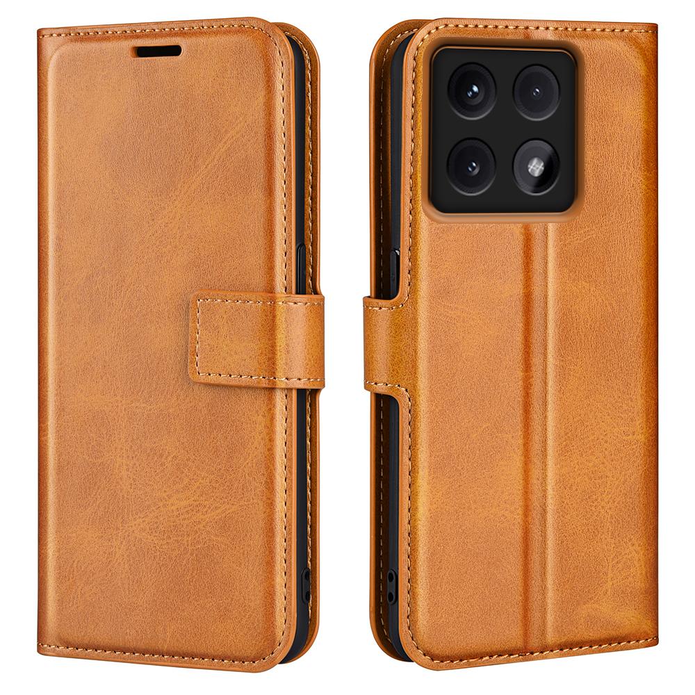 For Xiaomi 14T Pro Stand Case Anti-Scratch Calf Texture Leather Phone Cover