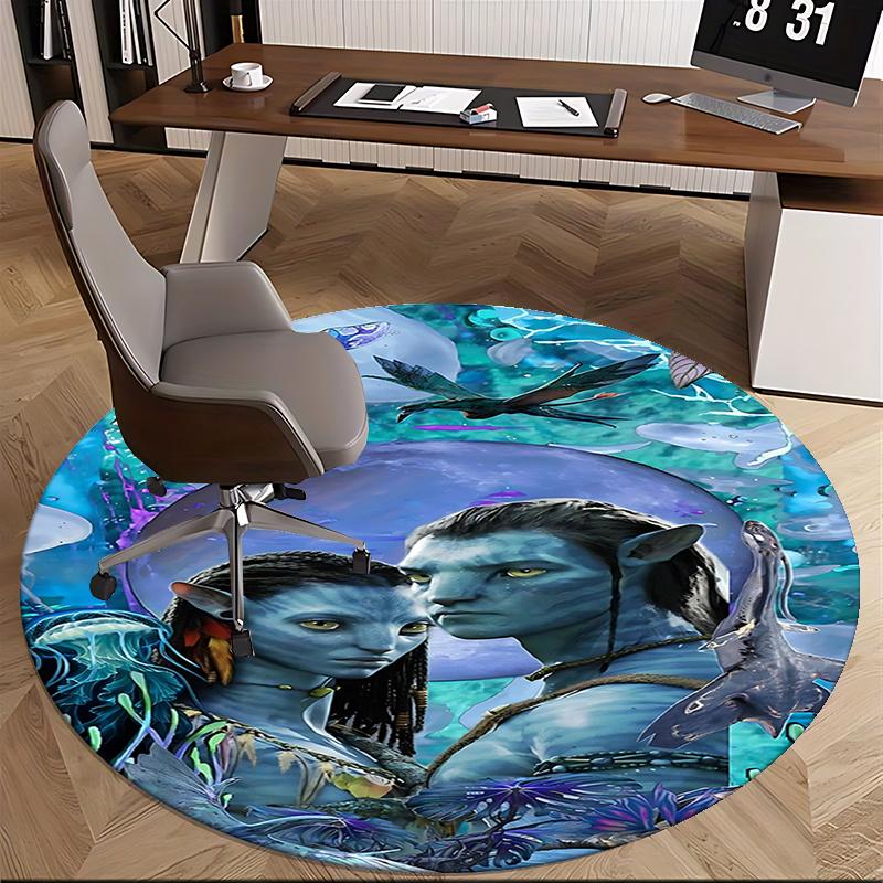 Avatar Inspired Chair Mat Round Carpet for Home Decor, Office Use, Living Room, Bedroom, Gift Idea0180b