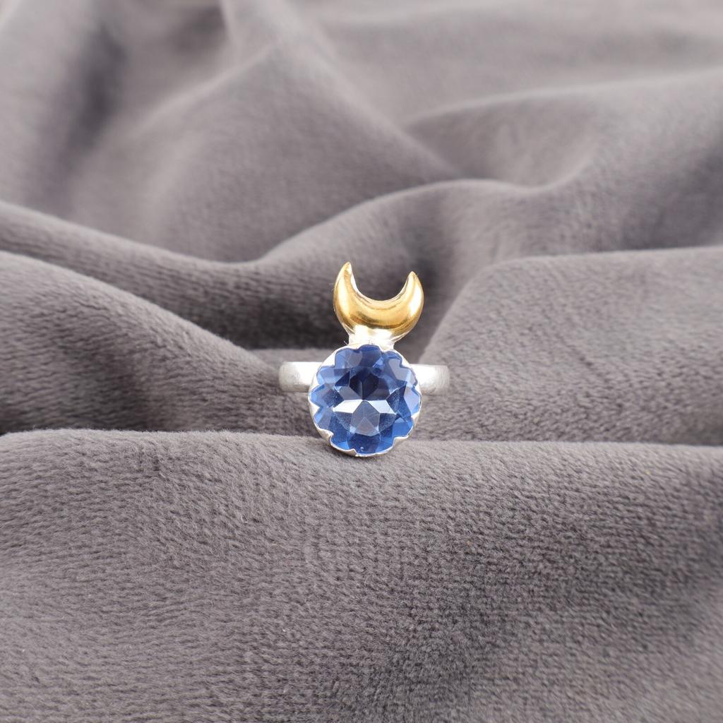 Natural Tanzanite Gemstone 925 Sterling Silver Jewelry Handmade Engagement Ring RR-58-5