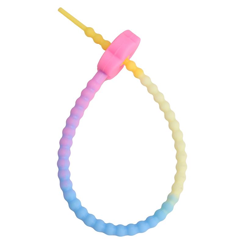 2-10Pcs Silicone Plum Blossom Gradient Keychain