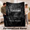 Scorpions Personalized Flannel Blanket Custom Name Text Soft Throw Blanket Home Decor