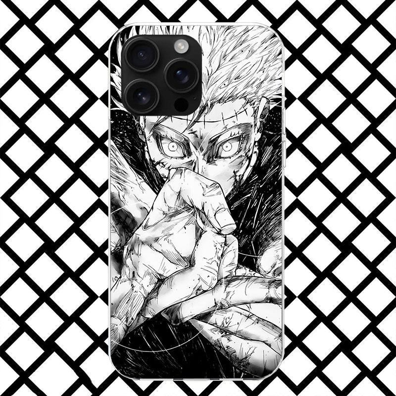 Kaisen J-Jujutsu Gojo Satoru Handyhülle für iPhone 17 Air 16 16E 15 14 Plus 13 Mini 12 11 Pro Max 7 8 + SE 2020 Weiche Hülle Funda