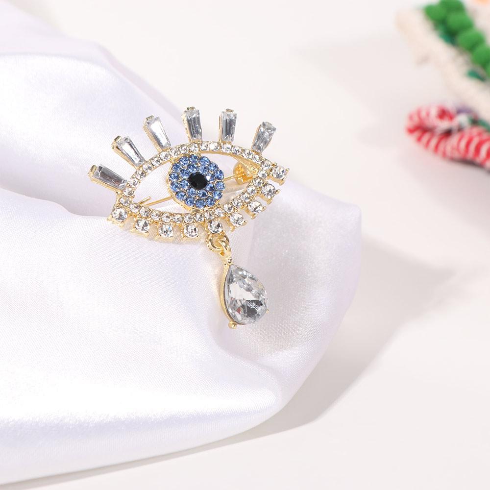 Decoration Devil Eye Brooch Pin Hollow Out Banquet Clothes Pin Unique Luxury Badge Pin Gifts