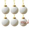 6 pz palline di Natale in ceramica vuote possono essere scarabocchiate DIY pittura ceramica pittura graffiti palline di Natale decorazione natalizia pa