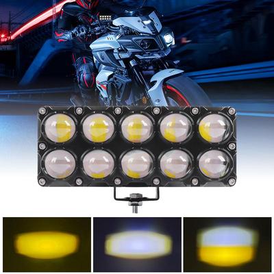 6/8/10 Lens Auxiliary Motorcycle Spotlight Working Fog Lights Bulb Projector Headlight Additional Electric Driving Spot Lamp 12V